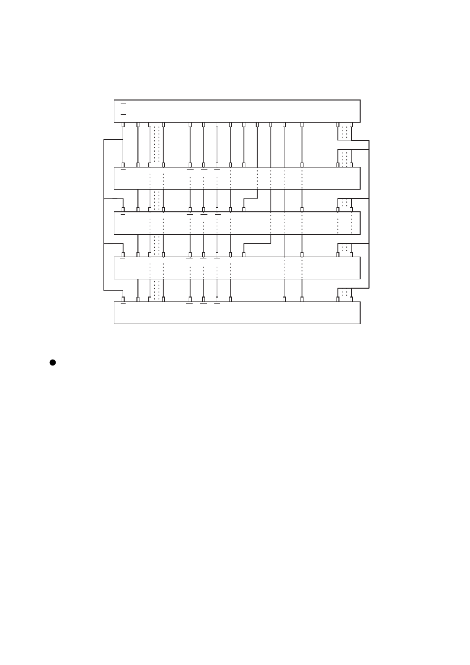 Using 16 - bit sdram/fcram, Figure 9-7, This lsi | Sdram(no.1), Sdram(no.2), Sdram(no.3), Sdram(no.4) | FUJITSU MB91460 SERIES FR60 User Manual | Page 605 / 1038