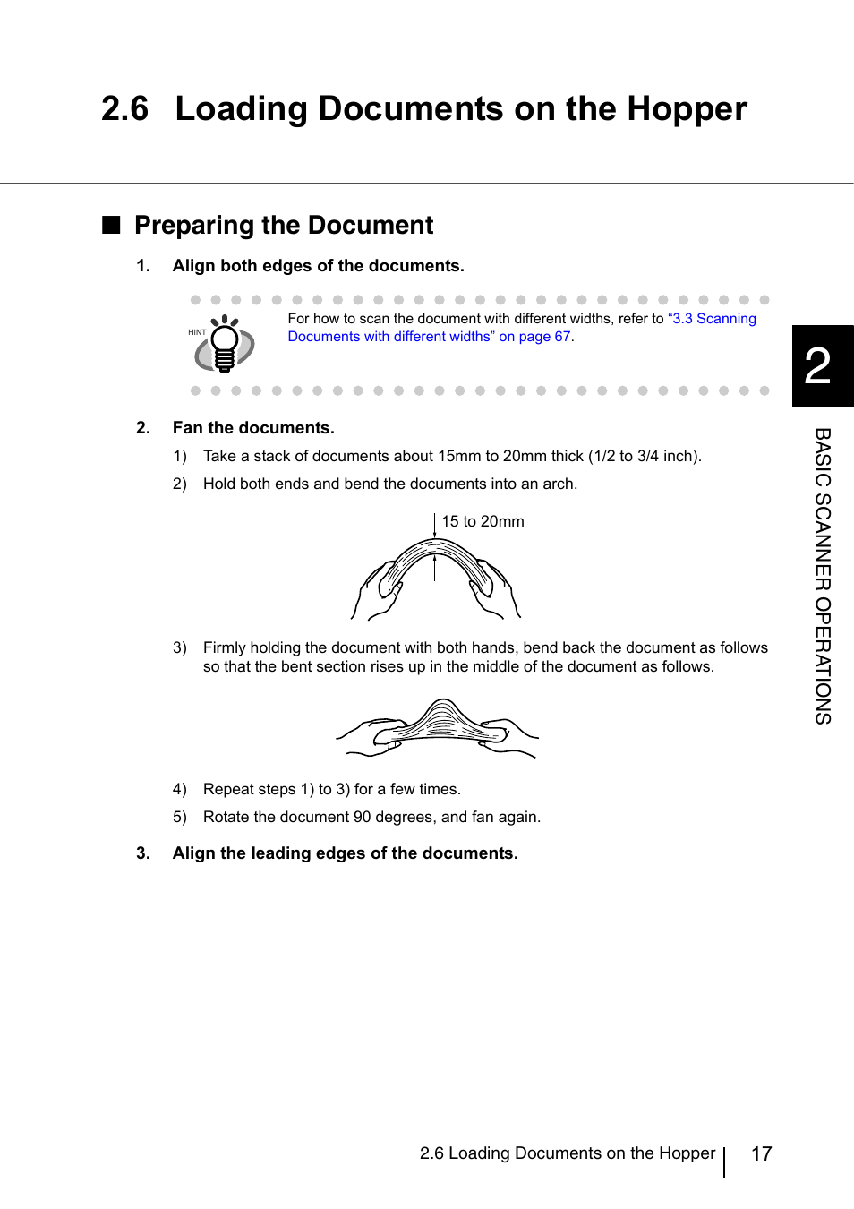 6 loading documents on the hopper, Preparing the document | FUJITSU fi-5950 User Manual | Page 37 / 257