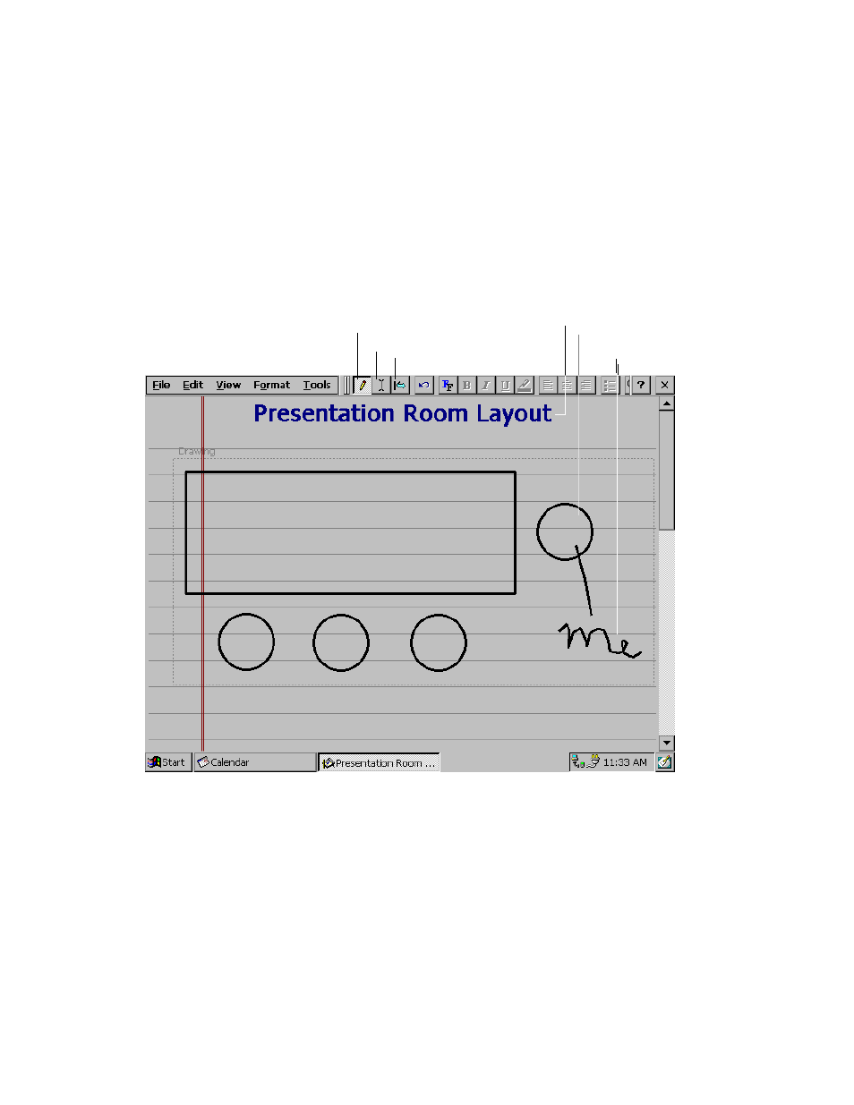 Inkwriter: creating notes and drawings, To create an inkwriter document | FUJITSU 200 User Manual | Page 48 / 130