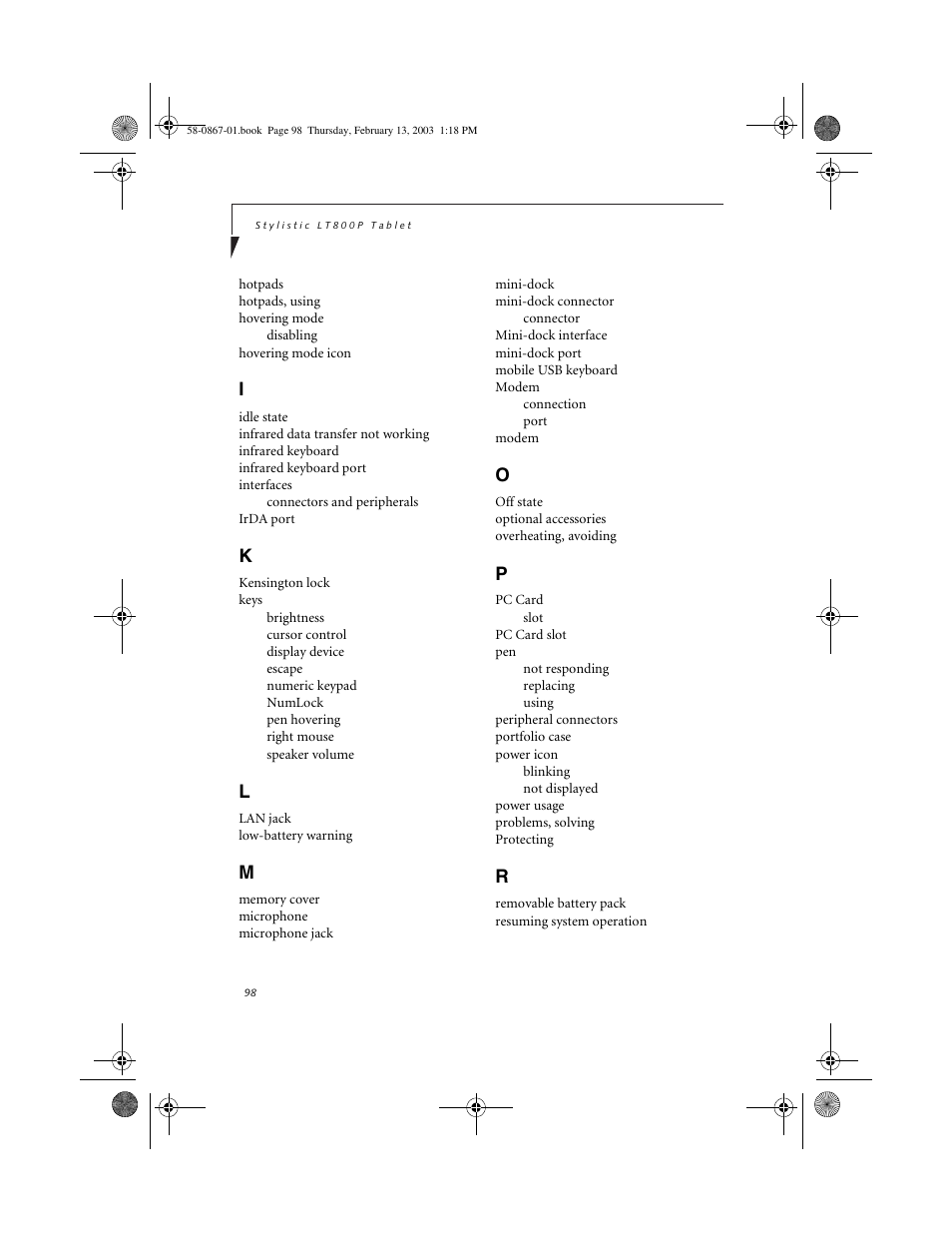 FUJITSU LT800P User Manual | Page 100 / 102