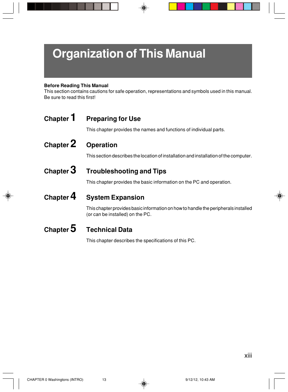 Organization of this manual | FUJITSU P300 User Manual | Page 13 / 56
