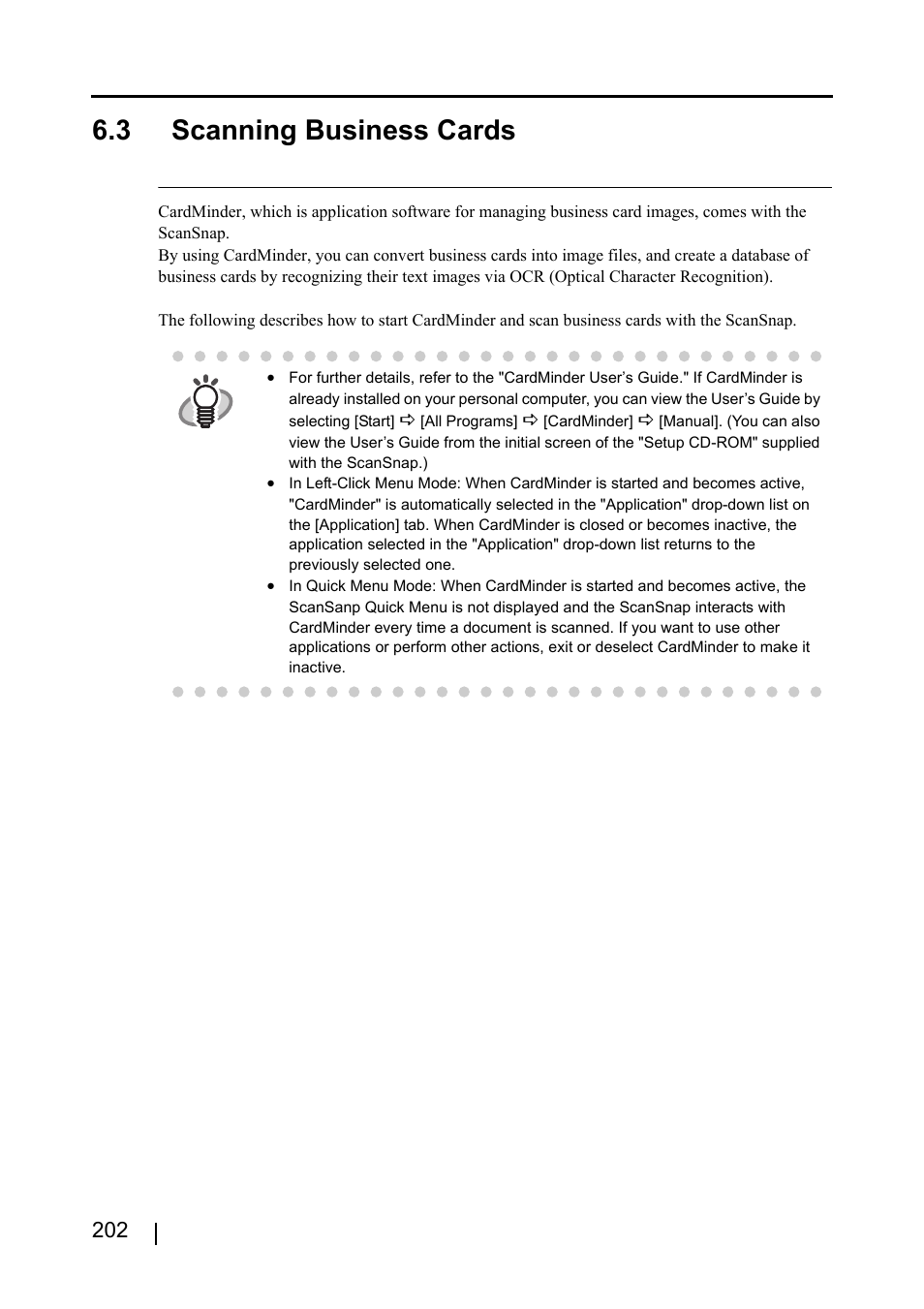 3 scanning business cards | FUJITSU ScanSnap S510 User Manual | Page 222 / 287