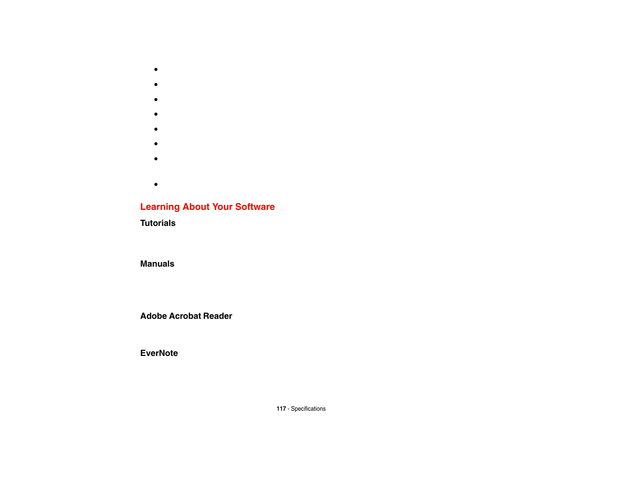 Learning about your software | FUJITSU LifeBook A3210 User Manual | Page 122 / 183