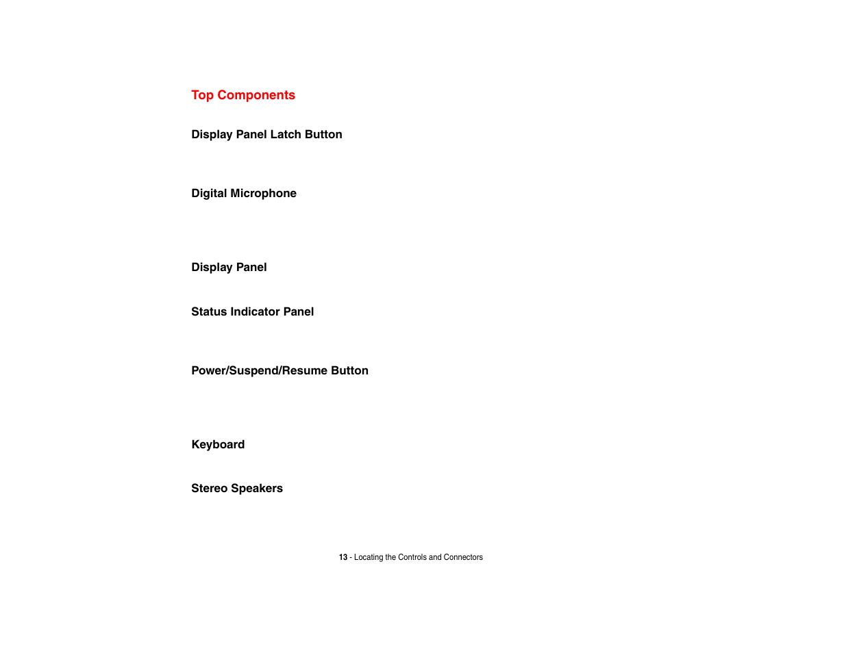 Top components | FUJITSU LifeBook A3210 User Manual | Page 18 / 183