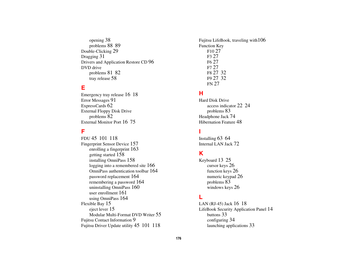 FUJITSU LifeBook A3210 User Manual | Page 181 / 183