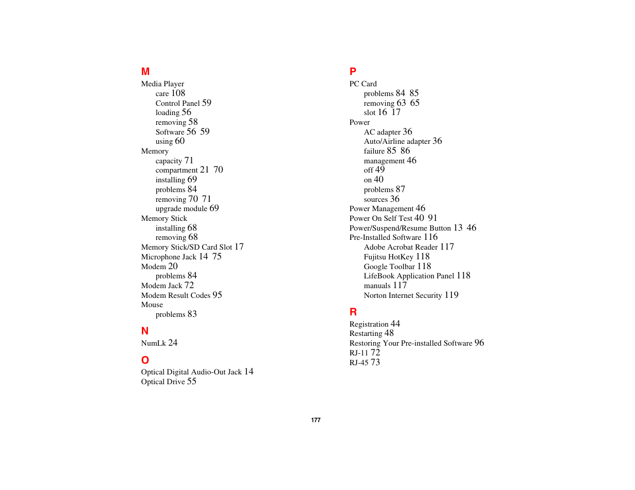 FUJITSU LifeBook A3210 User Manual | Page 182 / 183