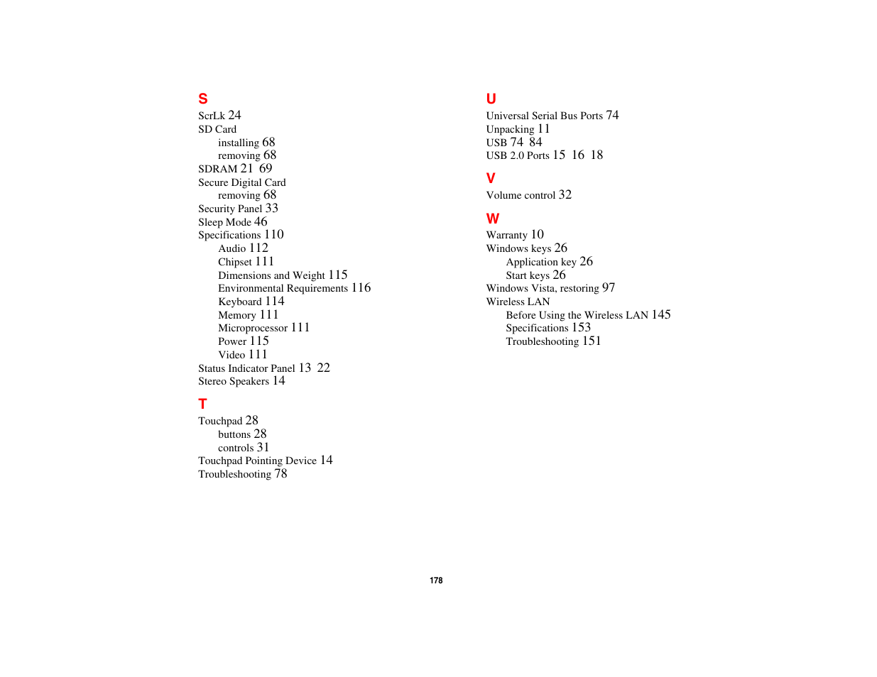 FUJITSU LifeBook A3210 User Manual | Page 183 / 183