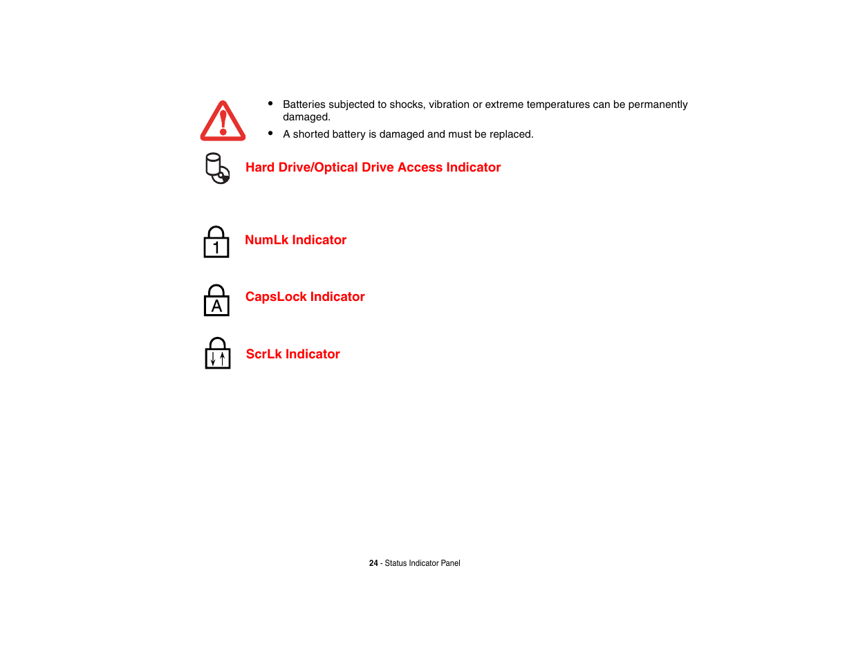 Hard drive/optical drive access indicator | FUJITSU LifeBook A3210 User Manual | Page 29 / 183