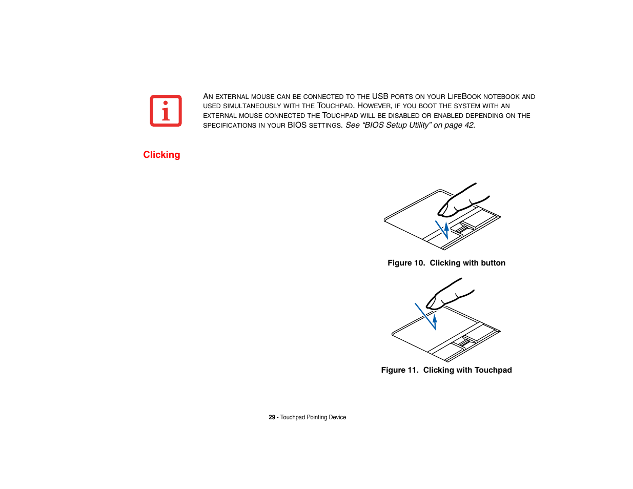 Clicking | FUJITSU LifeBook A3210 User Manual | Page 34 / 183