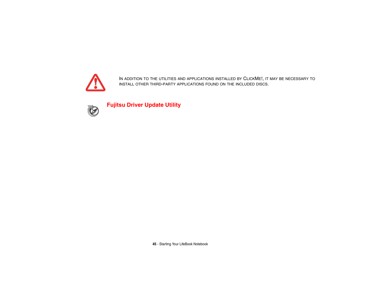 Fujitsu driver update utility | FUJITSU LifeBook A3210 User Manual | Page 50 / 183