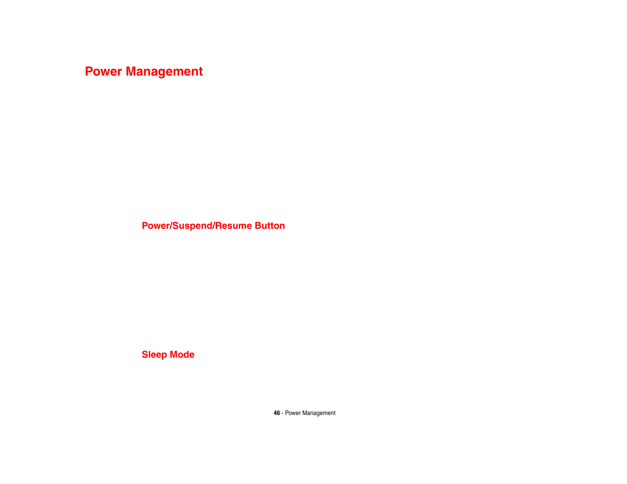 Power management, Power/suspend/resume button, Sleep mode | Power/suspend/resume button sleep mode | FUJITSU LifeBook A3210 User Manual | Page 51 / 183