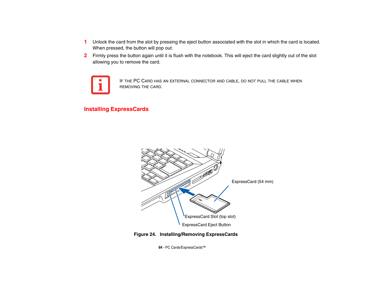 Installing expresscards | FUJITSU LifeBook A3210 User Manual | Page 69 / 183