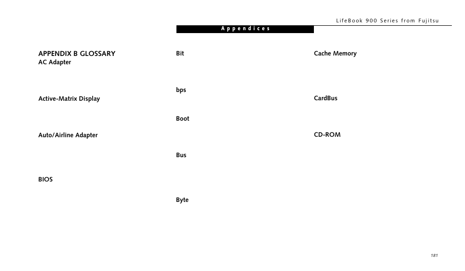 FUJITSU LIFEBOOK 990TX2 User Manual | Page 190 / 209