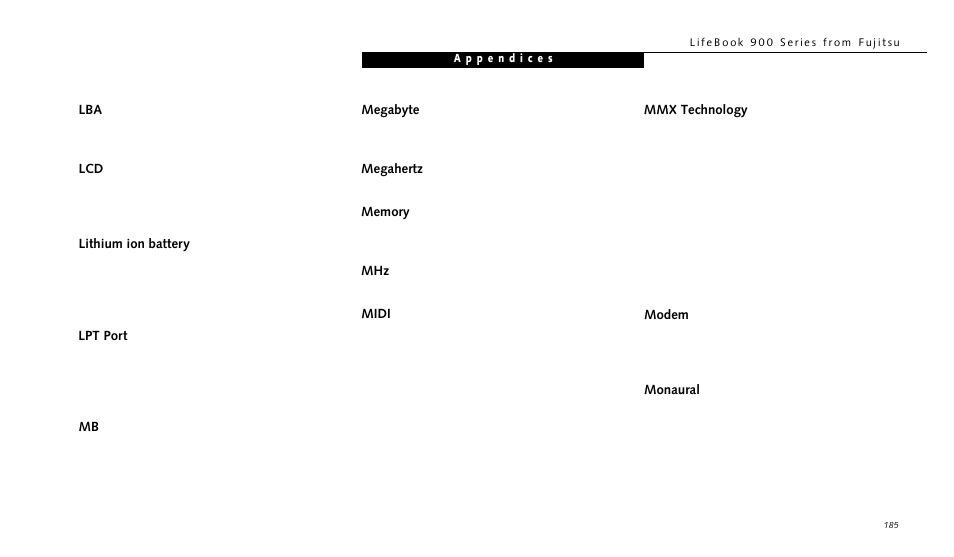 FUJITSU LIFEBOOK 990TX2 User Manual | Page 194 / 209