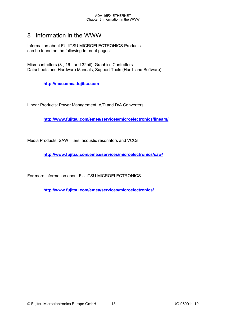FUJITSU FMC-16FX FAMILY User Manual | Page 13 / 14