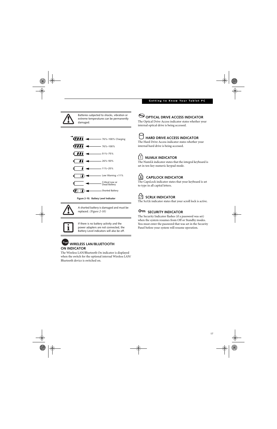 FUJITSU LifeBook Tablet PC T4220 User Manual | Page 25 / 136