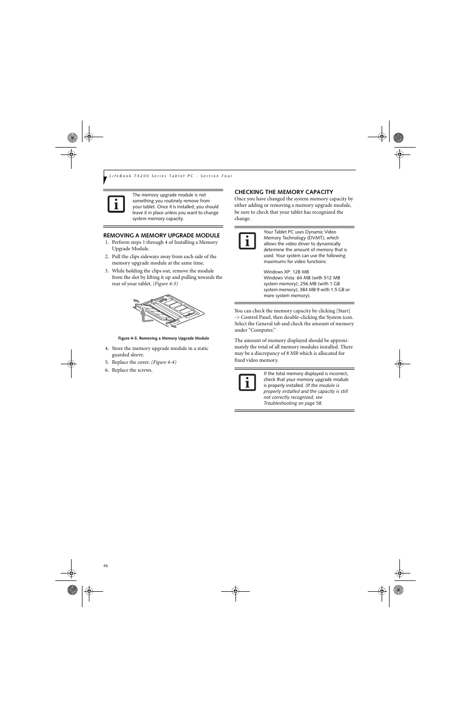 FUJITSU LifeBook Tablet PC T4220 User Manual | Page 56 / 136