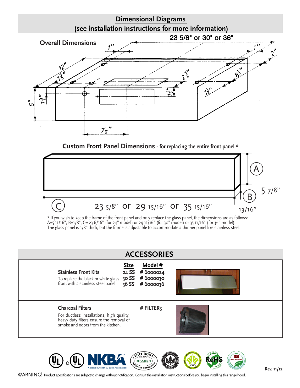 Or 29, Or 35, Ab c | Accessories | Faber AGIO24WH User Manual | Page 2 / 2