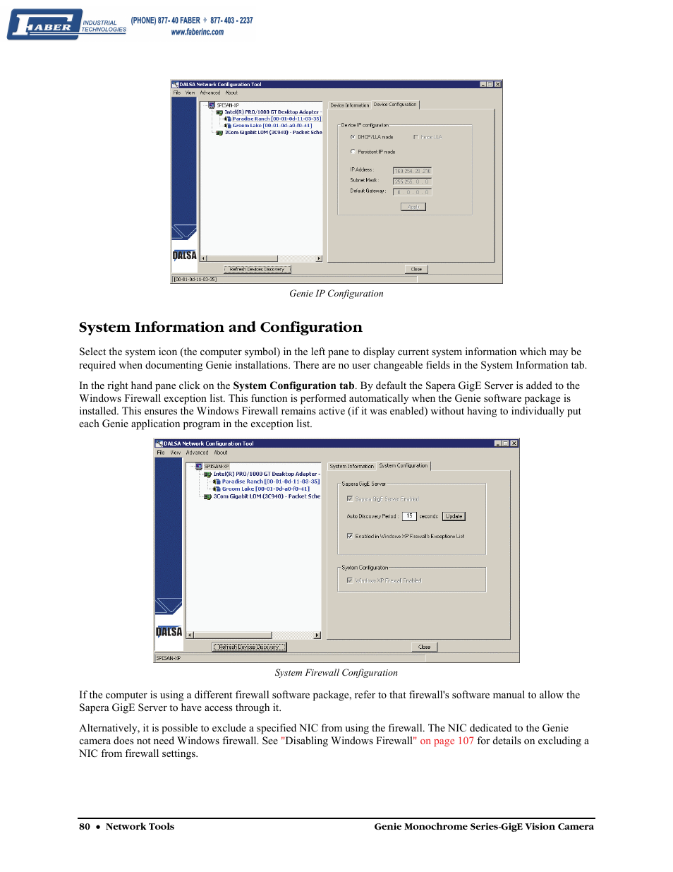 System information and configuration | Faber Genie M1600 User Manual | Page 82 / 127