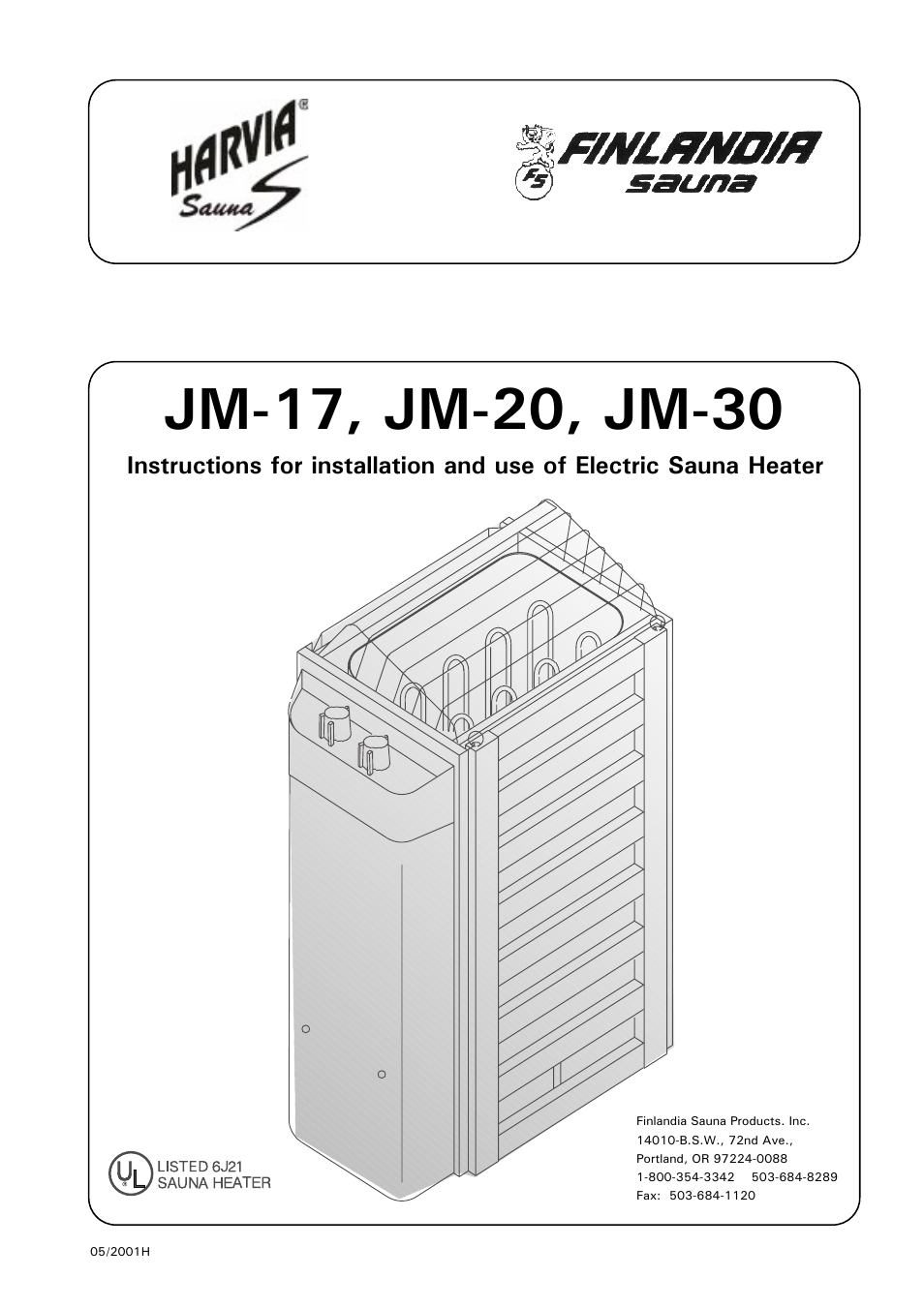 Finlandia ELECTRIC SAUNA HEATER JM-17 User Manual | 12 pages