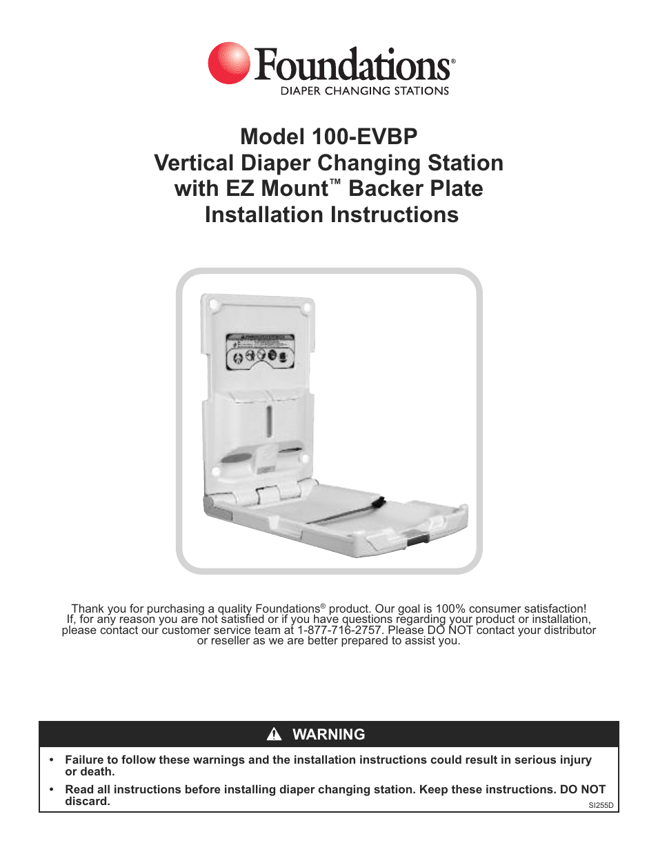 Foundations 100-EVBP User Manual | 4 pages