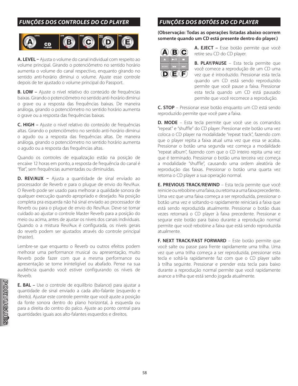 Fender Passport Portable Sound Systems PD250 Plus User Manual | Page 58 / 76