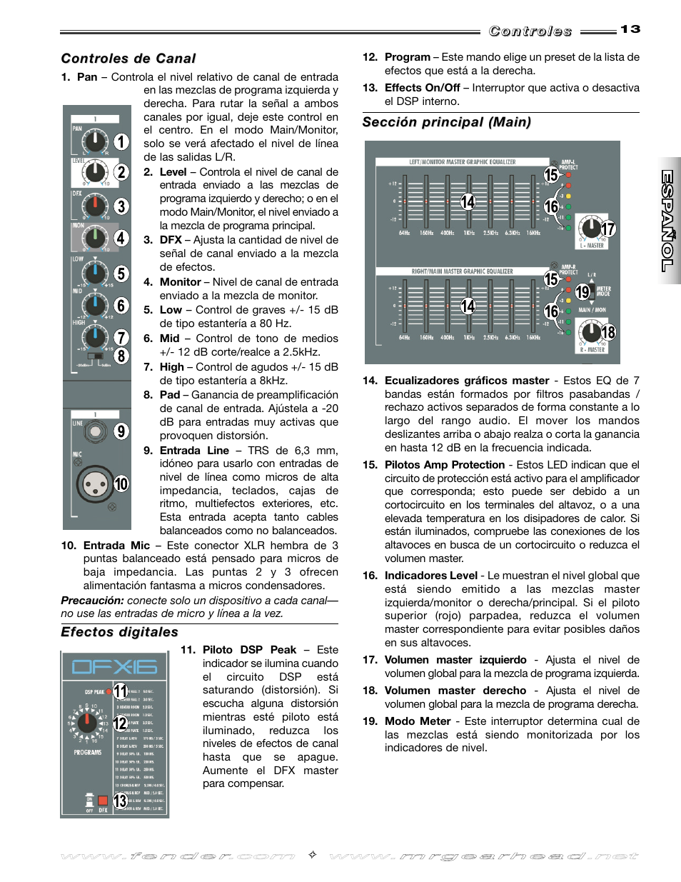 Fender SR8500 User Manual | Page 13 / 36