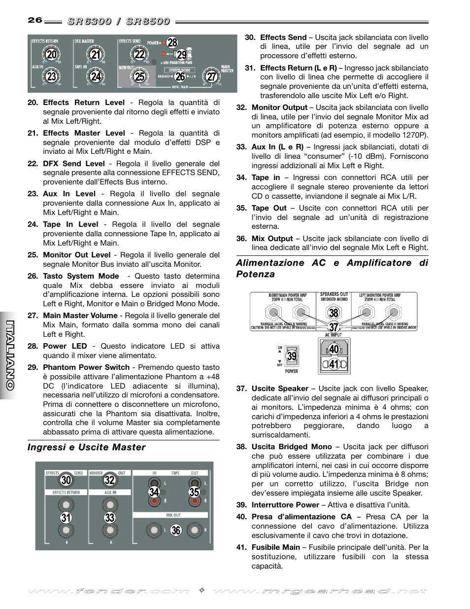 Fender SR8500 User Manual | Page 26 / 36