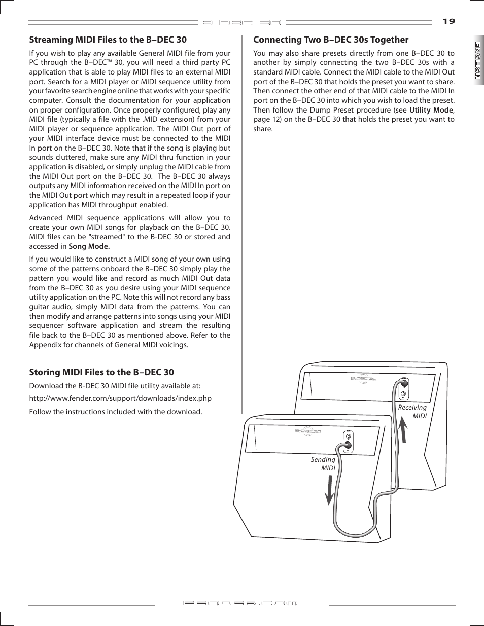 Fender B-DEC 30 User Manual | Page 19 / 156