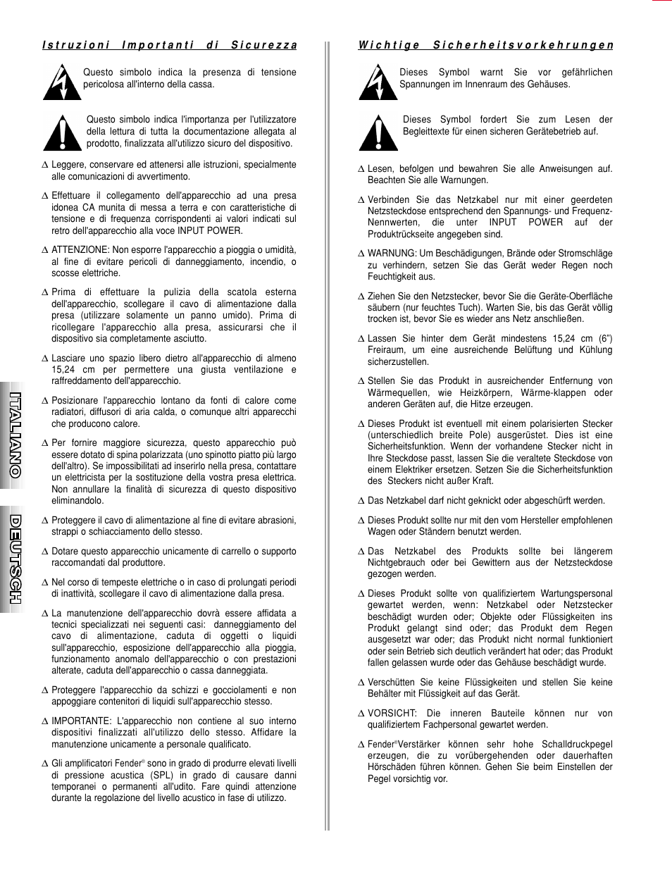 Fender FM 100H User Manual | Page 4 / 20