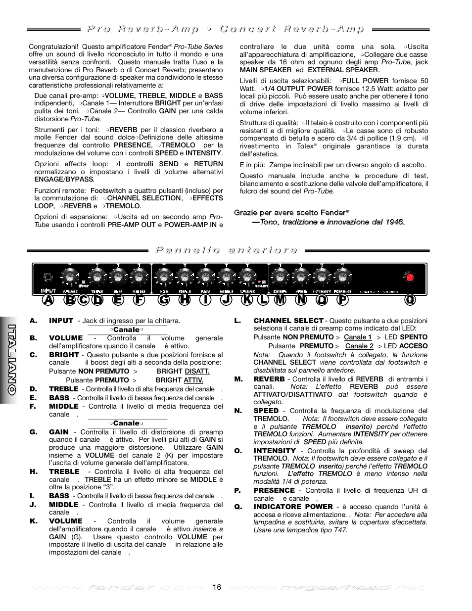 Fender Pro Reverb Amp User Manual | Page 16 / 28