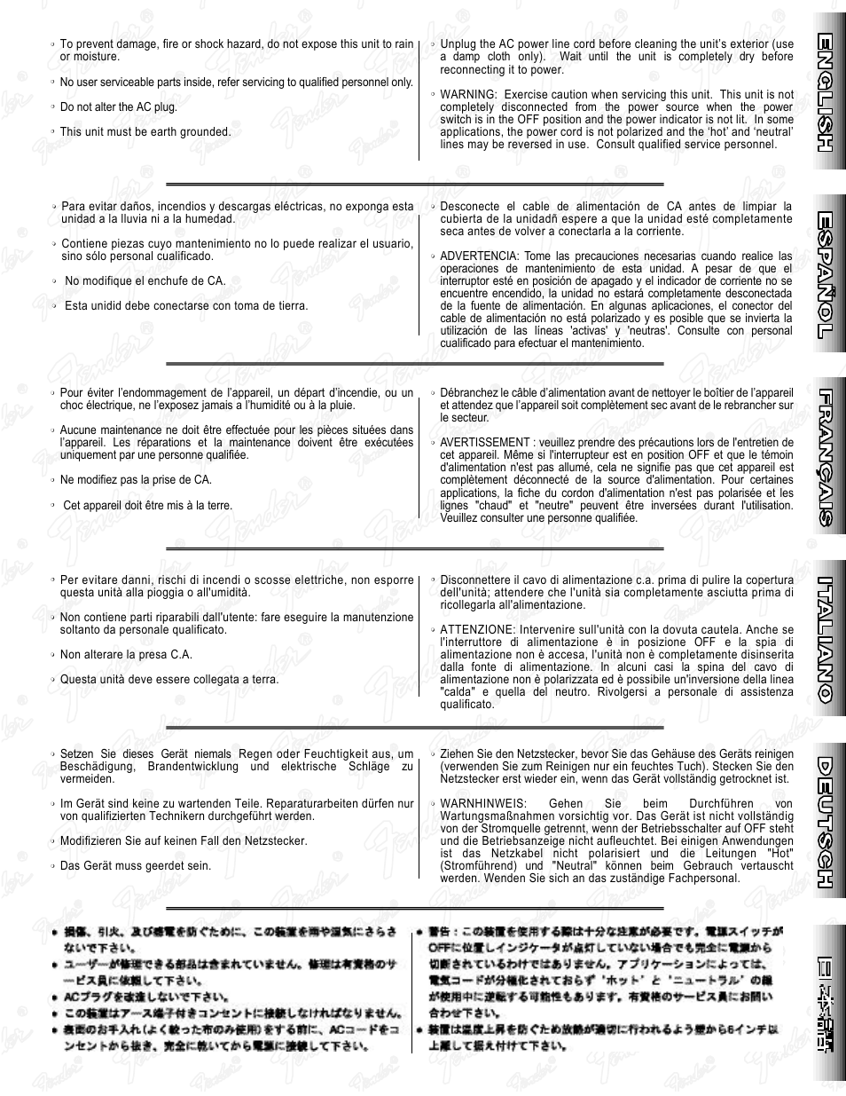 Fender Pro Reverb Amp User Manual | Page 3 / 28