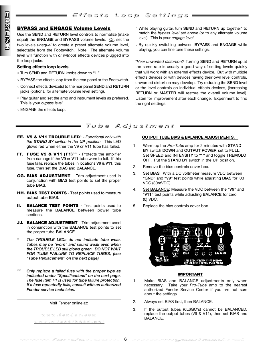 Fender Pro Reverb Amp User Manual | Page 6 / 28