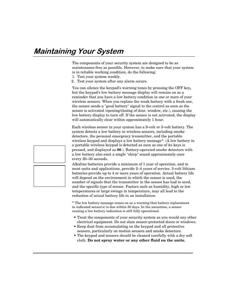 0dlqwdlqlqj<rxu6\vwhp | First Alert FA168C User Manual | Page 40 / 56