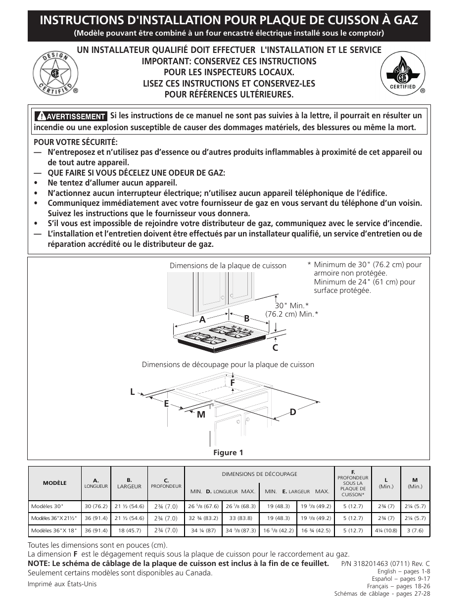 FRIGIDAIRE FGC36S5EC User Manual | Page 18 / 28
