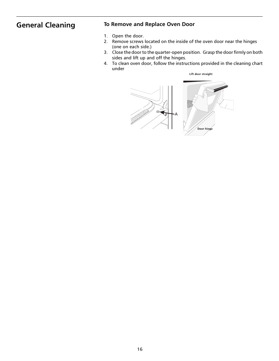 General cleaning | FRIGIDAIRE 316000642 User Manual | Page 16 / 20