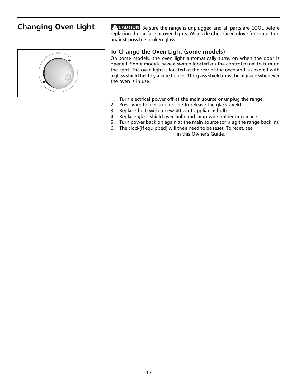 Changing oven light, Adjusting oven temperature | FRIGIDAIRE 316000642 User Manual | Page 17 / 20