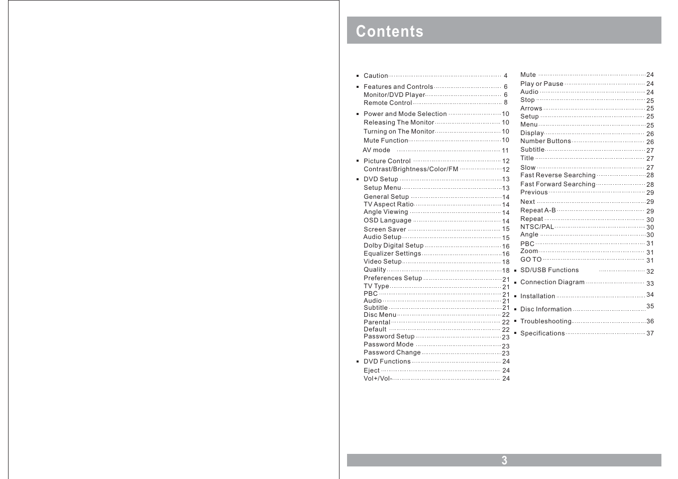 Farenheit Technologies COMBO MONITOR MD-1120CMX User Manual | Page 3 / 22