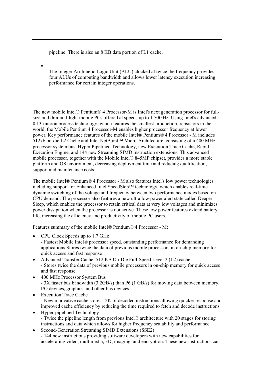 2 mobile intel pentium 4 processor – m features, Hardware functional overview | FIC M296 User Manual | Page 103 / 175