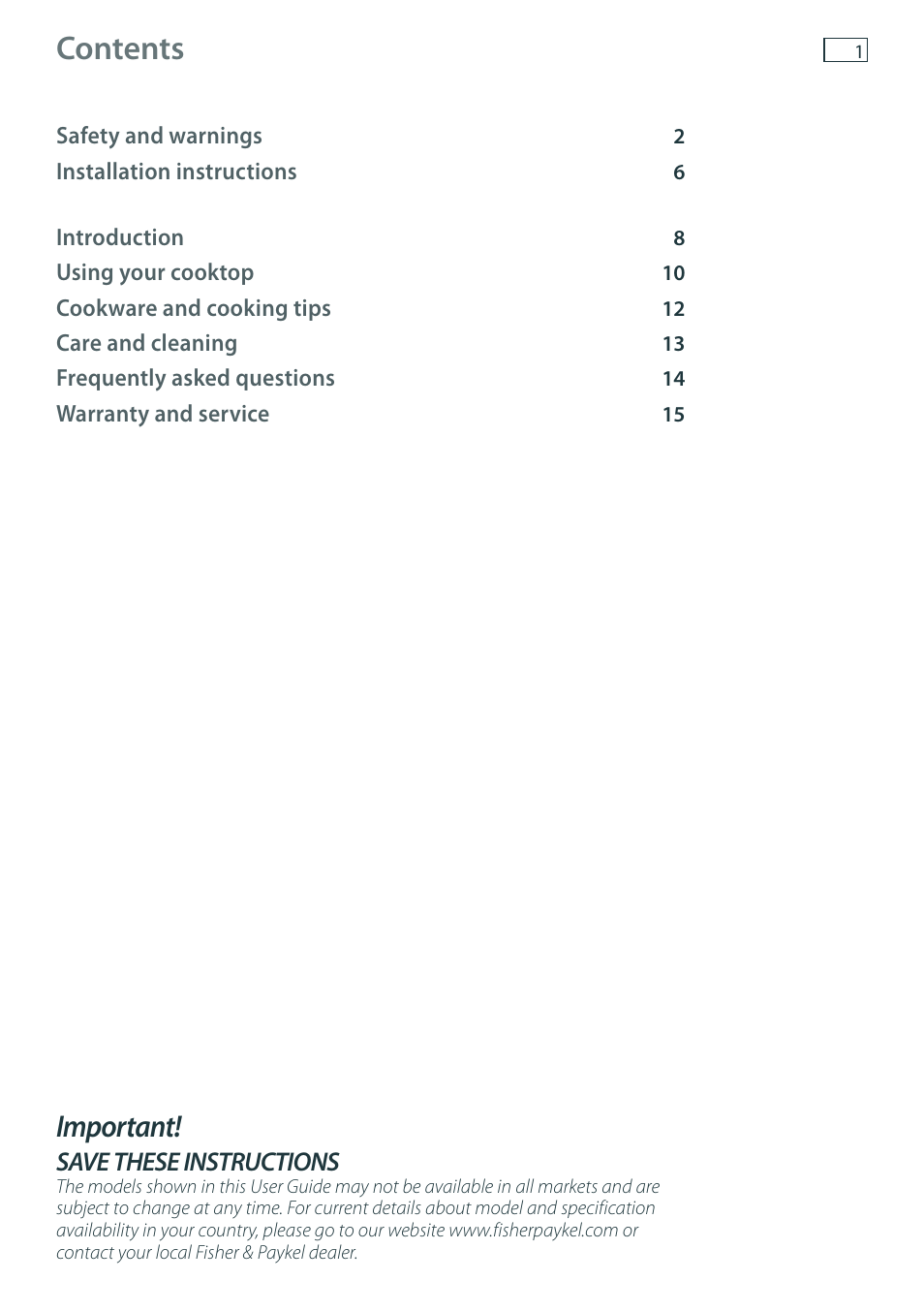 Fisher & Paykel CT6551S User Manual | Page 3 / 20