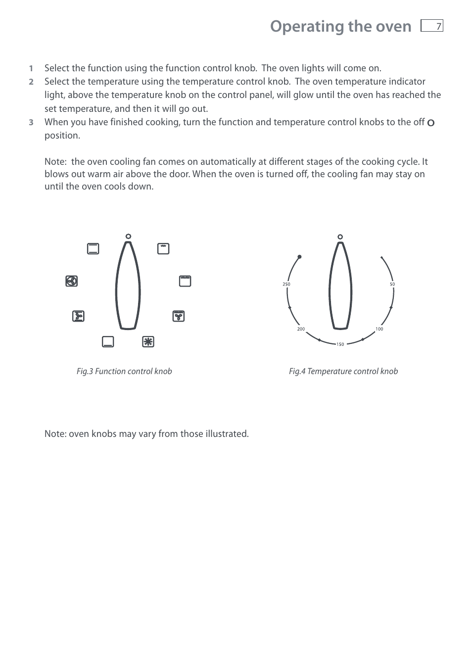 Operating the oven | Fisher & Paykel DI1203 User Manual | Page 9 / 36