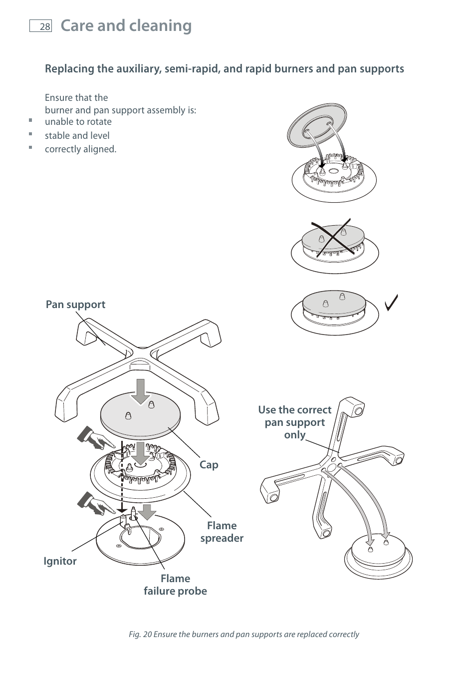 Care and cleaning | Fisher & Paykel CG755 User Manual | Page 30 / 36
