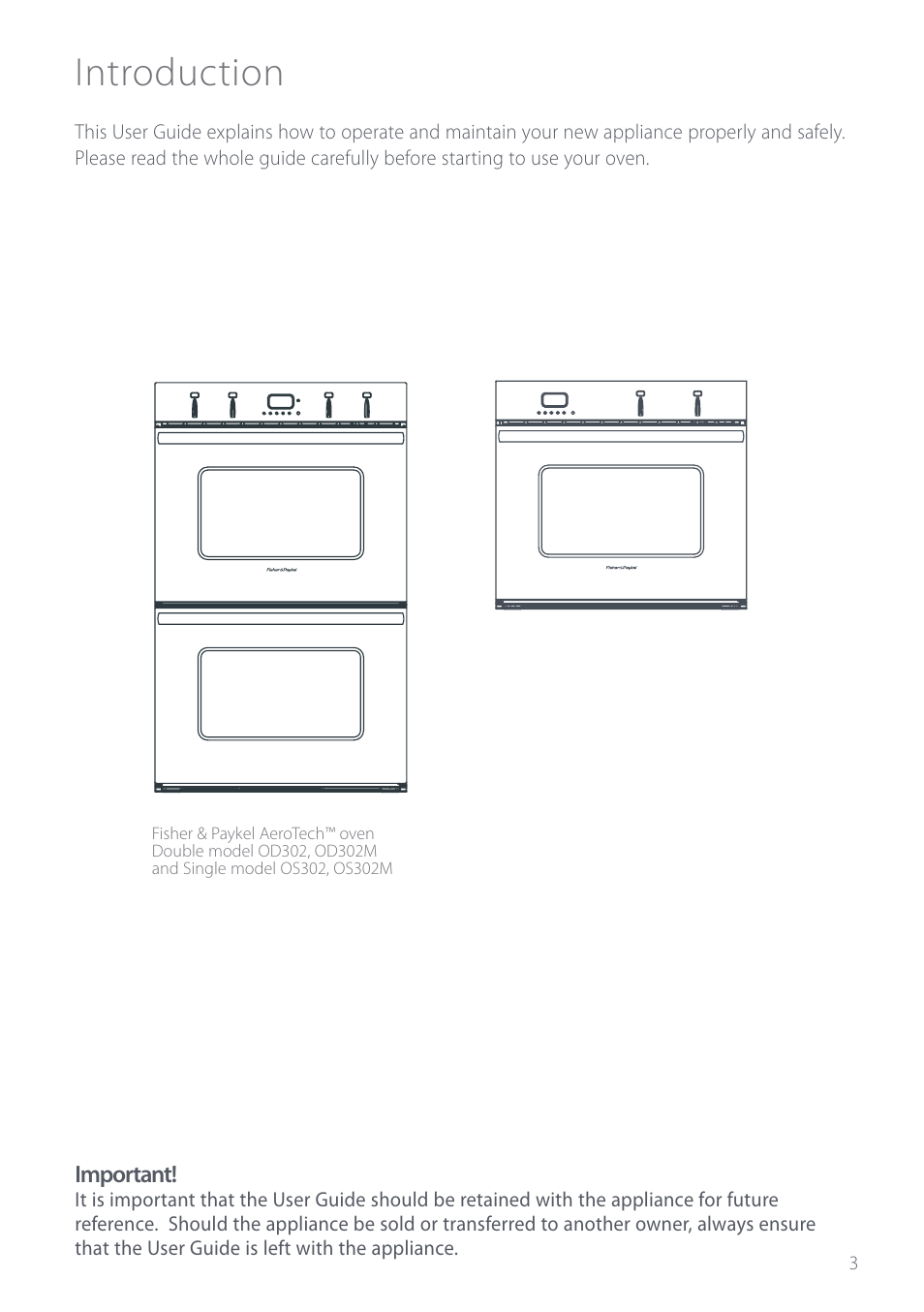 Introduction | Fisher & Paykel Aerotech OD302 User Manual | Page 5 / 48