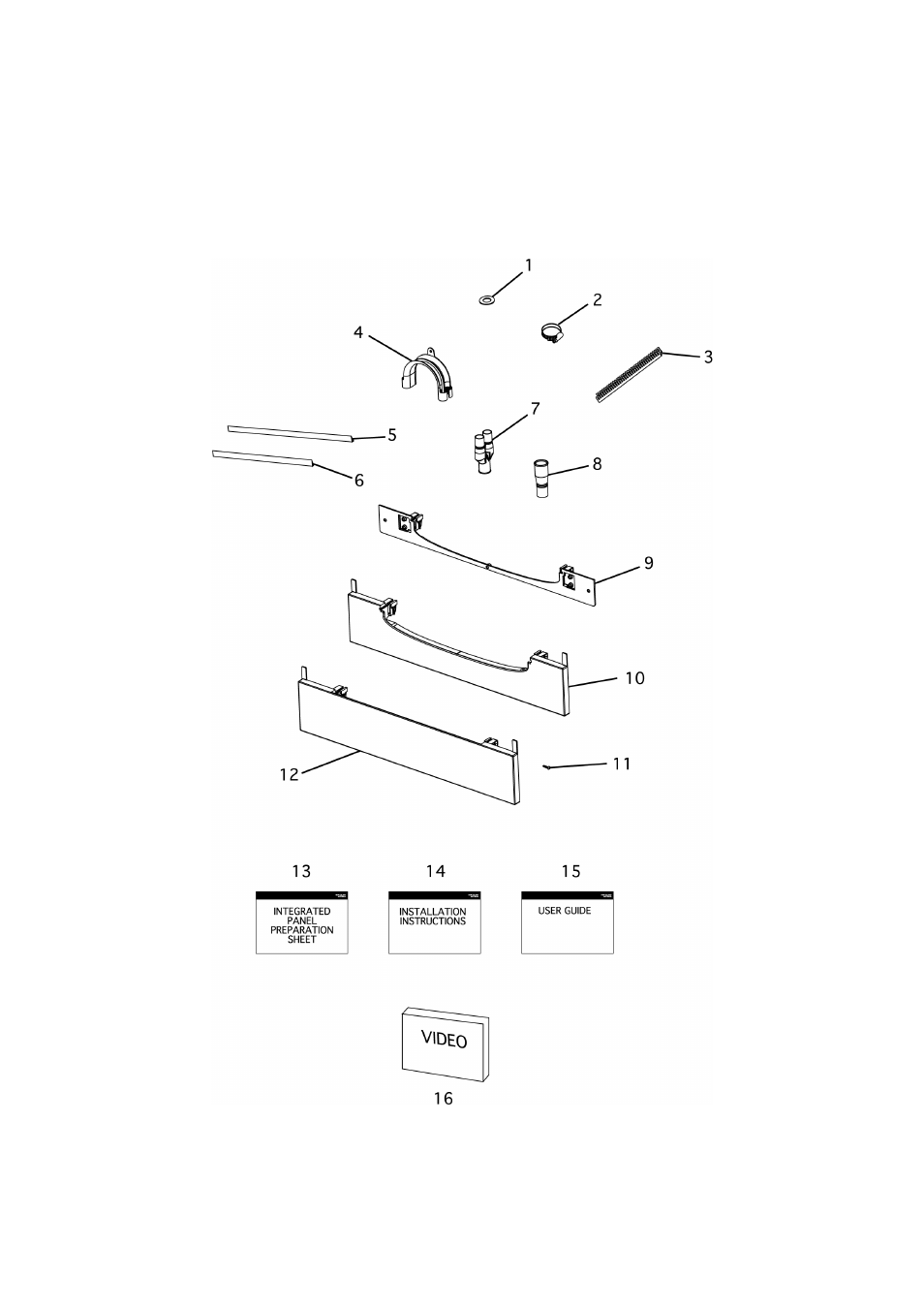 Installation components | Fisher & Paykel DD603H User Manual | Page 22 / 27