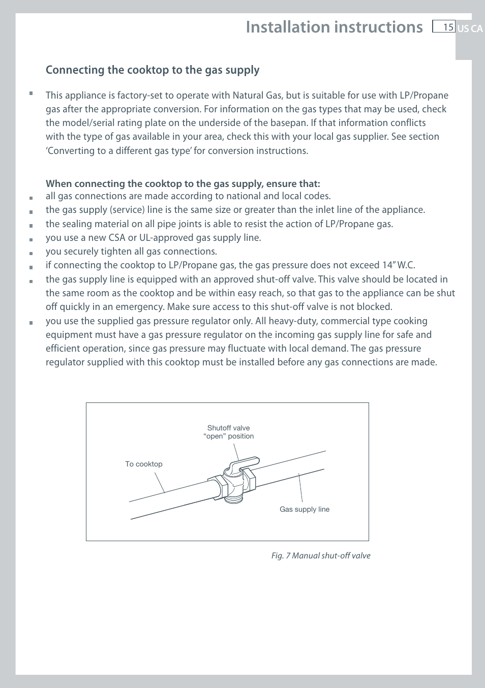 Installation instructions | Fisher & Paykel CG122 User Manual | Page 17 / 96