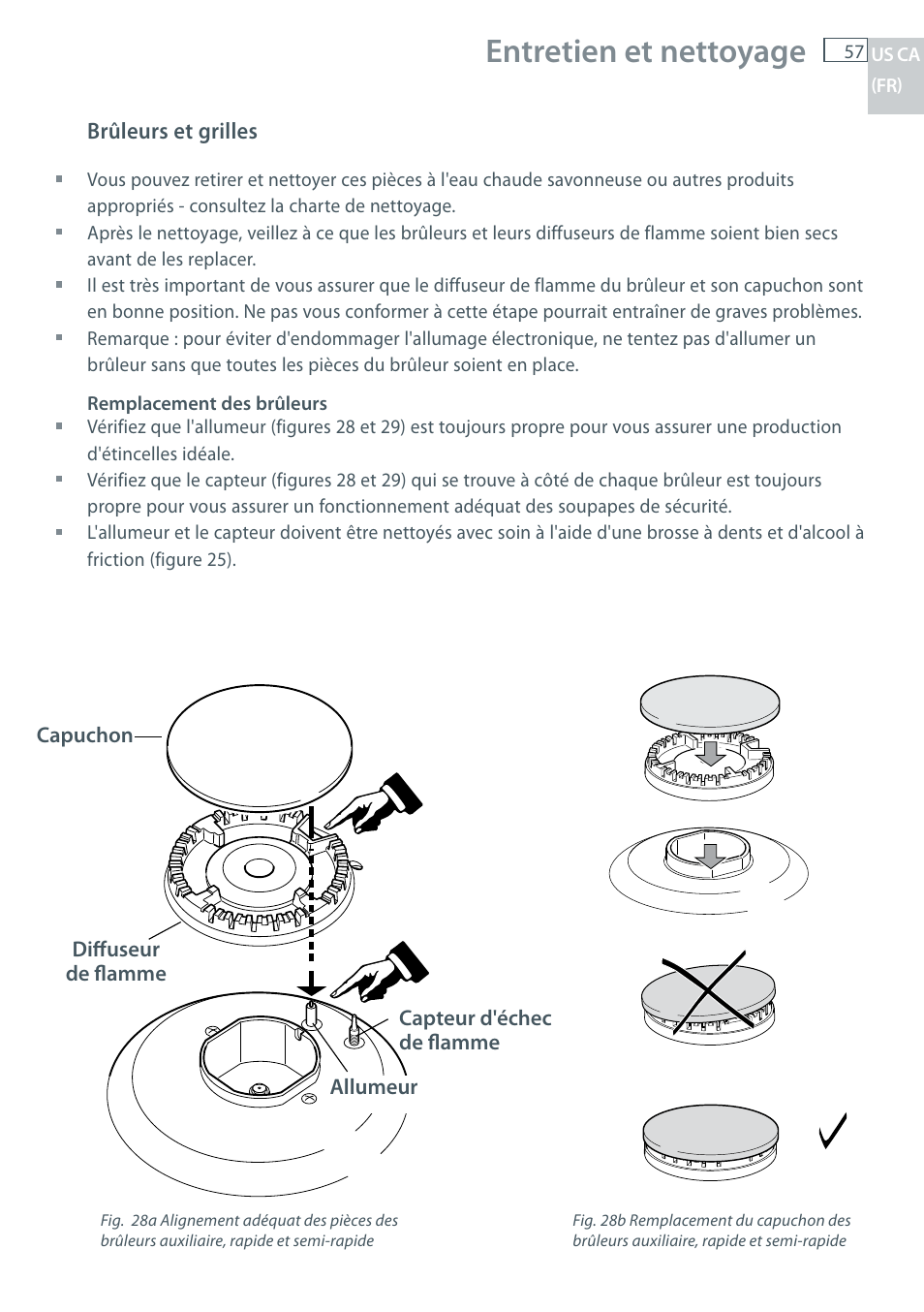 Entretien et nettoyage | Fisher & Paykel CG122 User Manual | Page 59 / 96