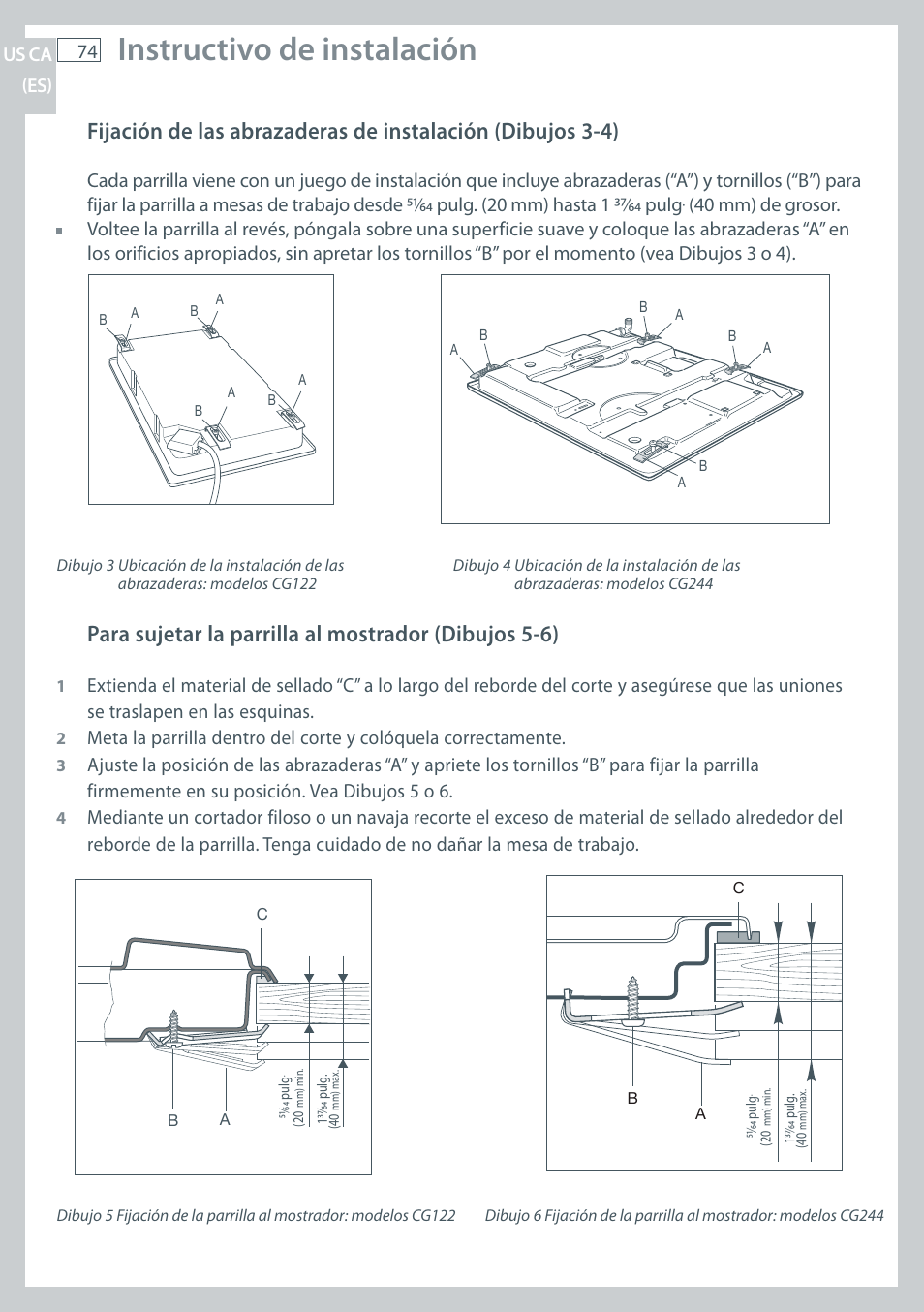 Instructivo de instalación | Fisher & Paykel CG122 User Manual | Page 76 / 96