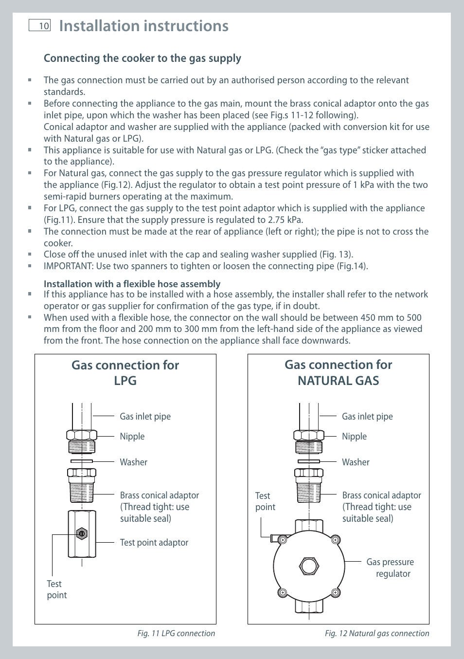 Installation instructions | Fisher & Paykel OR90 User Manual | Page 12 / 44