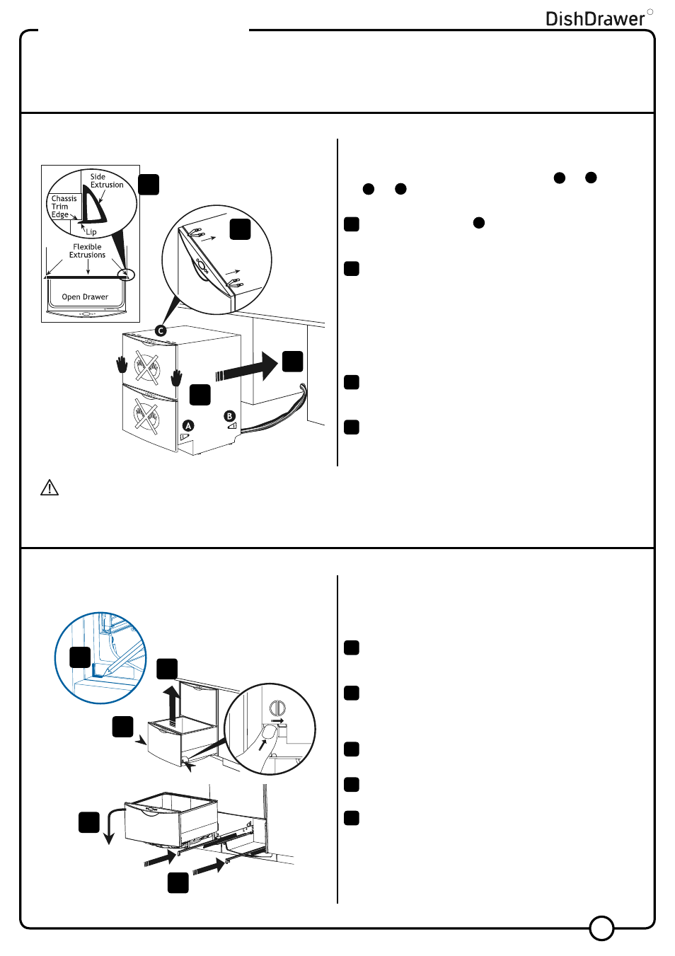 Step 1, Step 2, Installation instructions | Fisher & Paykel V3 DS603 User Manual | Page 7 / 12