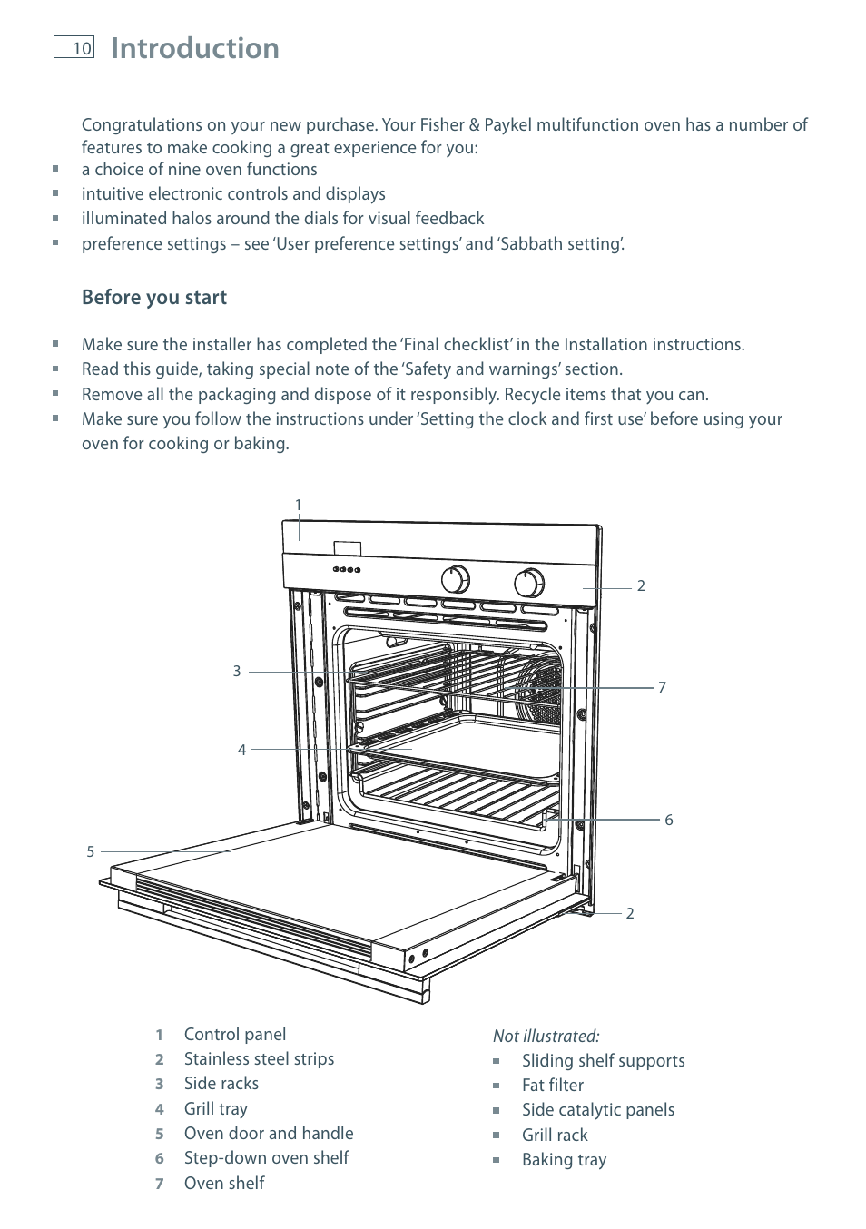 Introduction | Fisher & Paykel OB60S9DE User Manual | Page 12 / 44